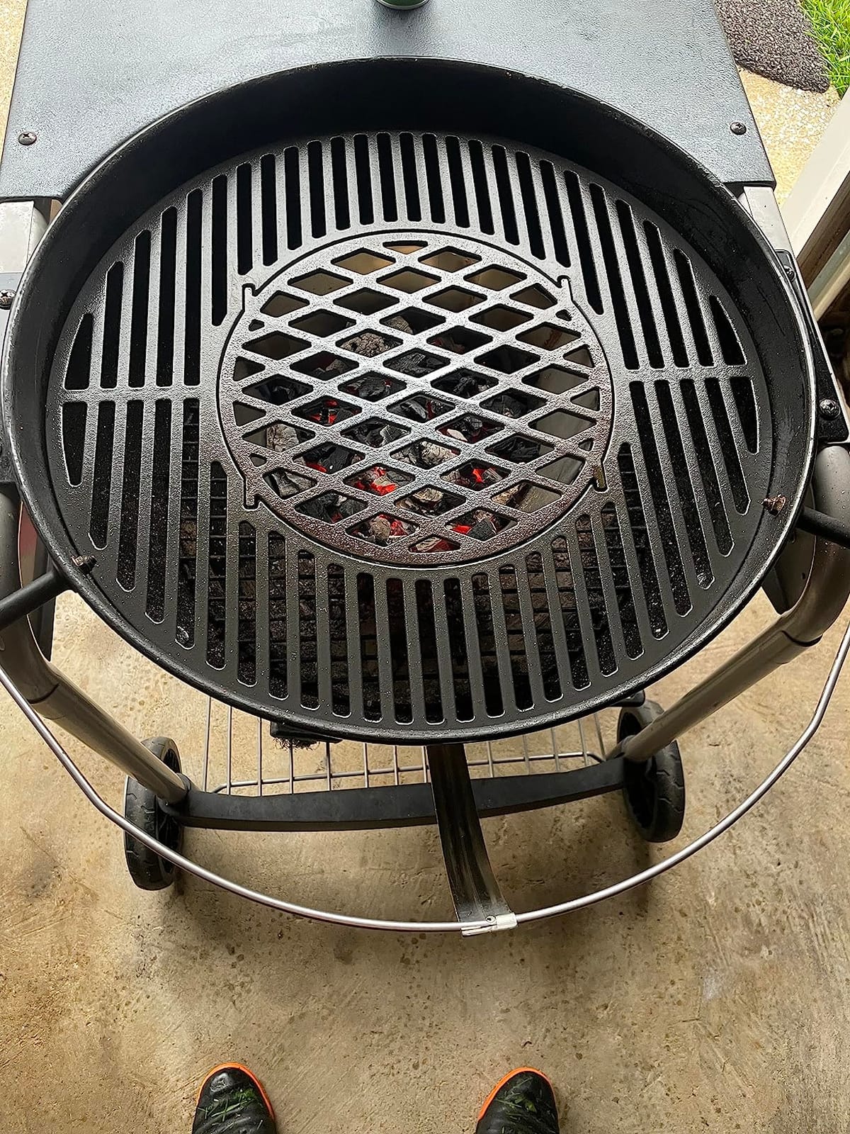 onlyfire 2-in-1 Cast Iron Grill Grate Replacement Weber Gourmet BBQ System customer photo 2