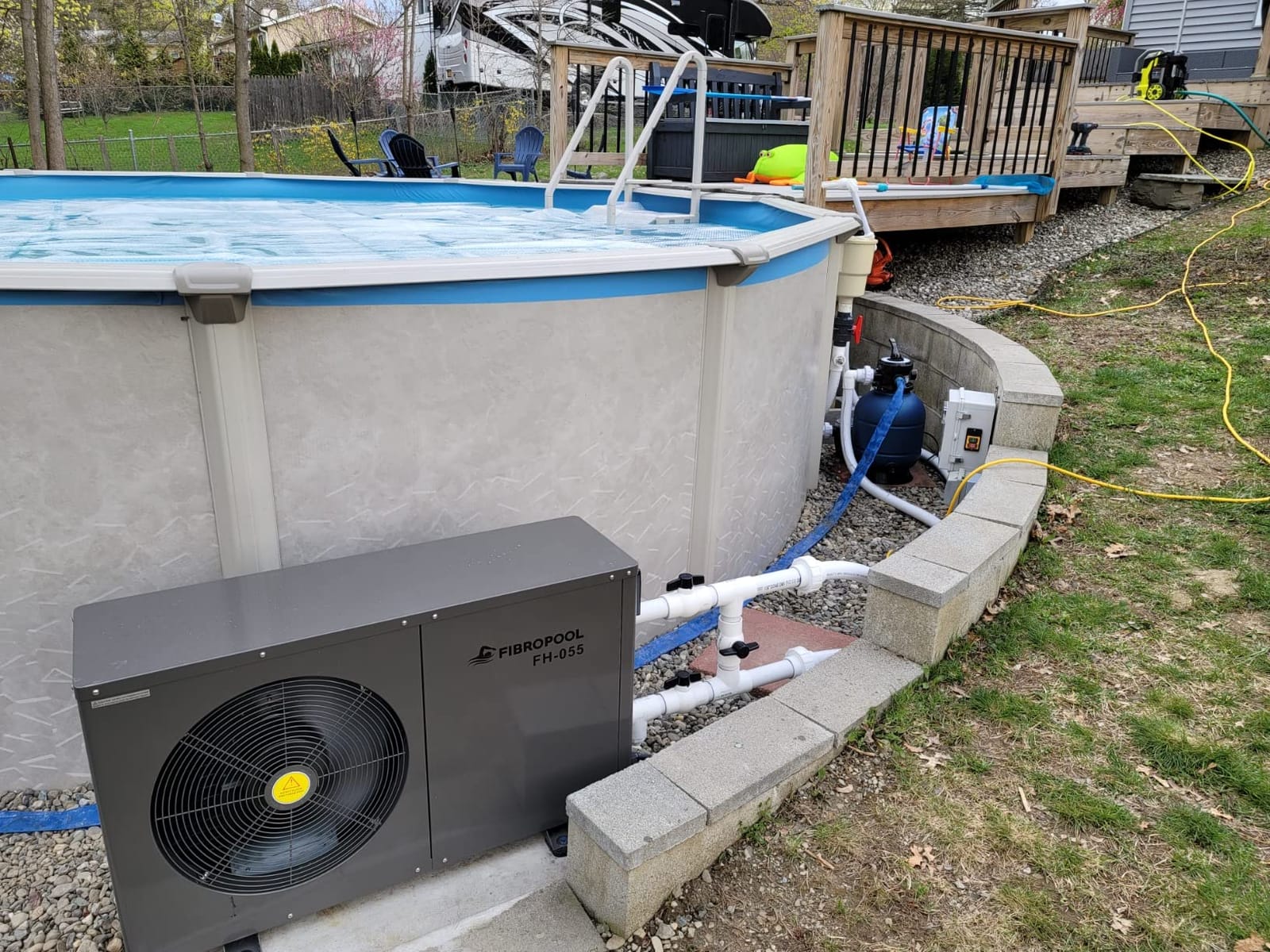 FibroPool FH255 Pool Heat Pump - 240V Electric - 55,000 BTU - Metal customer photo 2