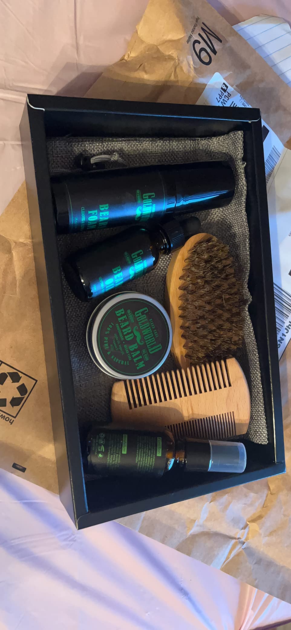 Beard Kit for Men,Softens & Smooths Beard,Oil,Balm,Comb,Scissors customer photo 2