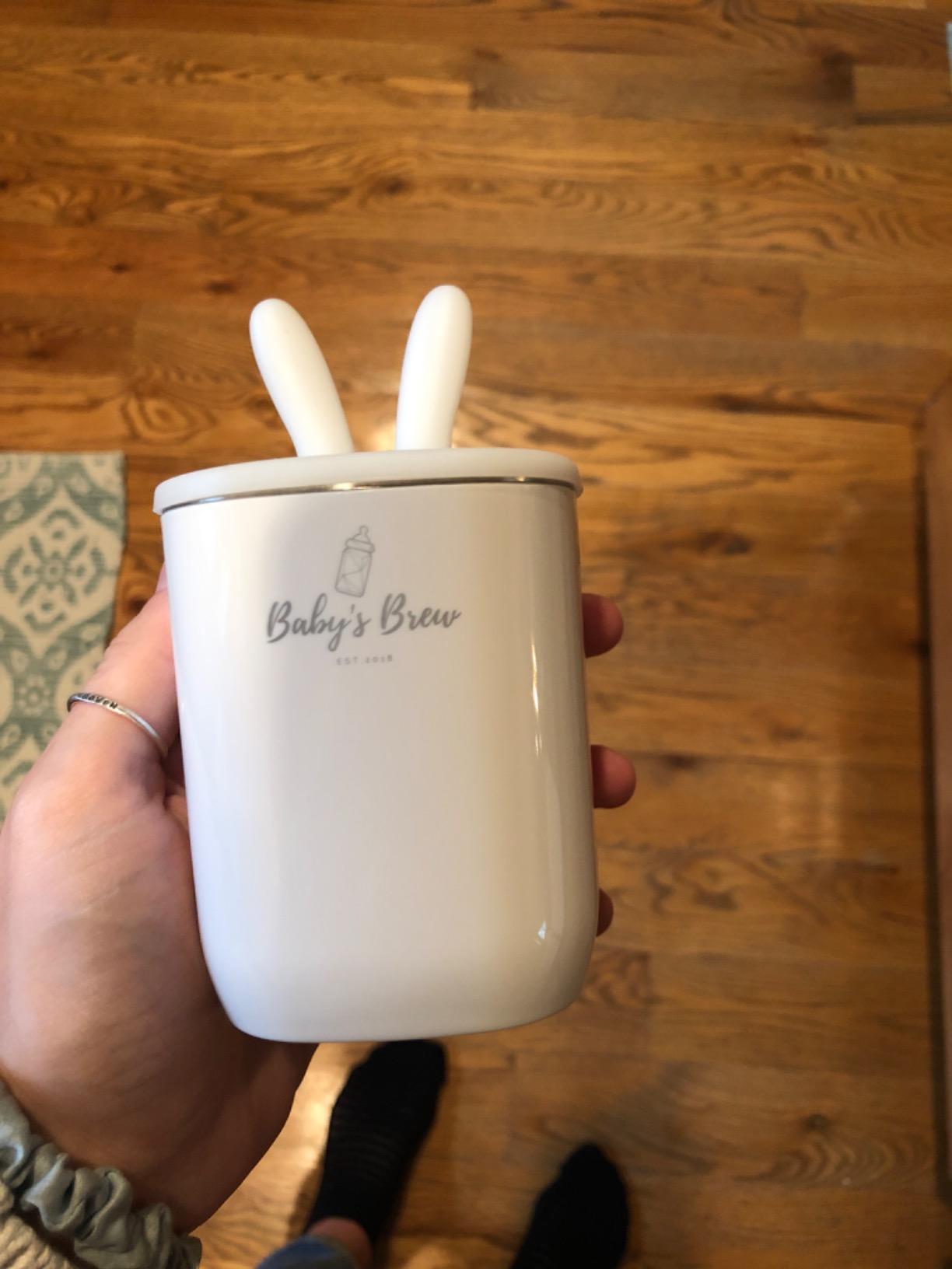 Baby's Brew Portable Bottle Warmer for Travel, Cordless Waterless, White customer photo 1