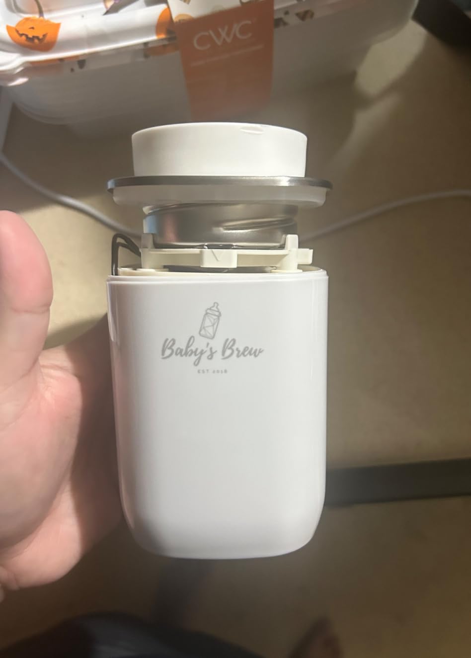 Baby's Brew Portable Bottle Warmer for Travel, Cordless Waterless, White customer photo 2