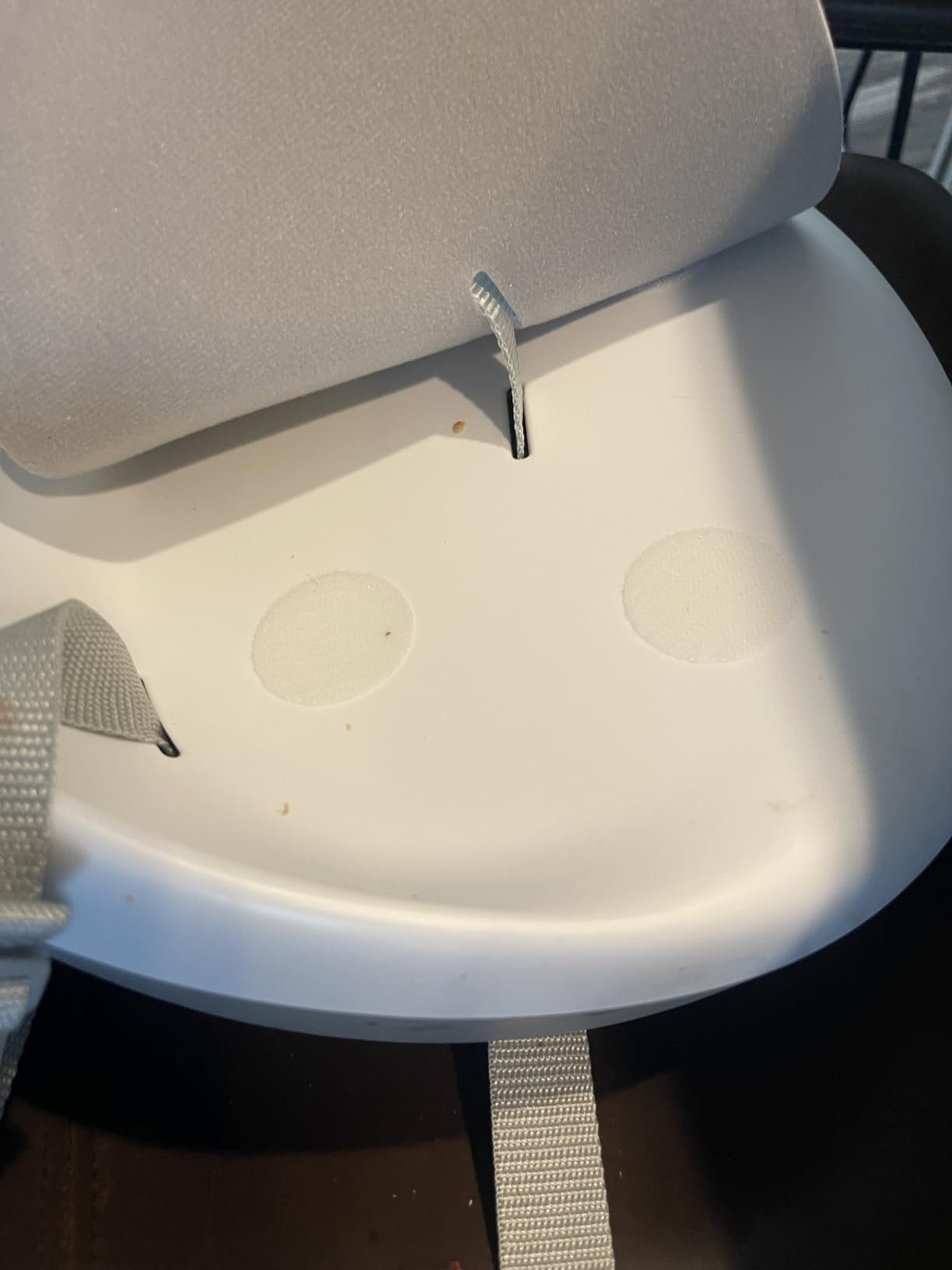 Skip Hop Booster Seat for Dining Table, Sleek Seat Booster, Grey/White customer photo 2