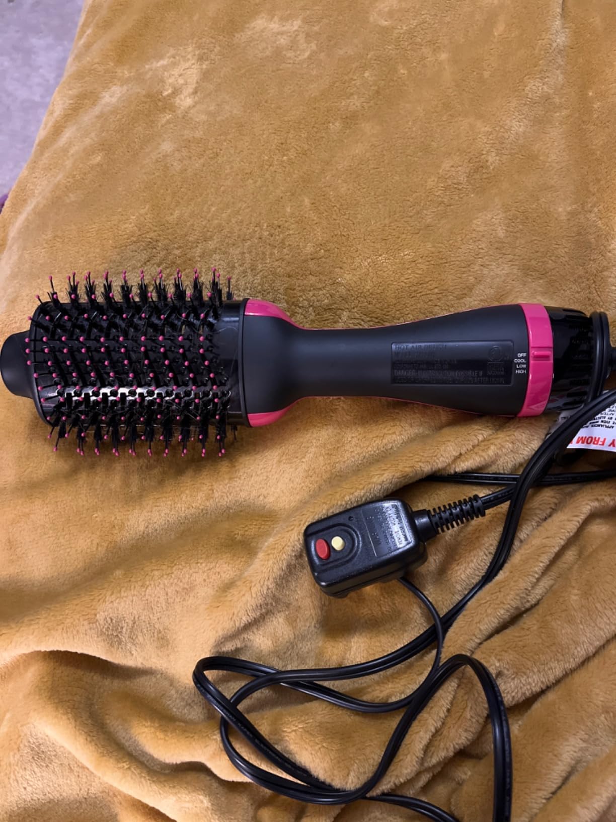 Dimecano Hair Dryer Brush, 4 in 1 One Step Hair Dryer and Styler Volumizer, Professional Hot Air Brush with Negative Ion Anti-frizz Blowout for Drying, Straightening, Salon, Black Pink customer photo 2