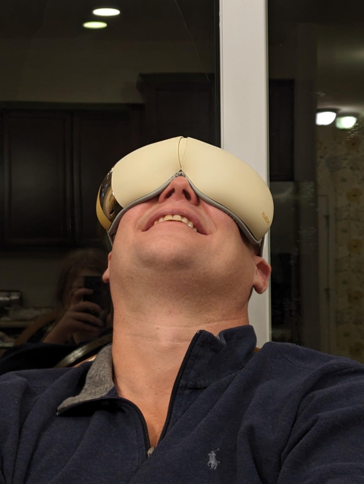 HuBDIC HubiCare Eye Massager with Heat, Heated Air Pressure Eye Mask for Migraines with Music, Smart Migraine Massager Reduce Dry Eyes Improve Sleep, Birthday Gifts for Women Men Mom Dad (Beige) customer photo 2