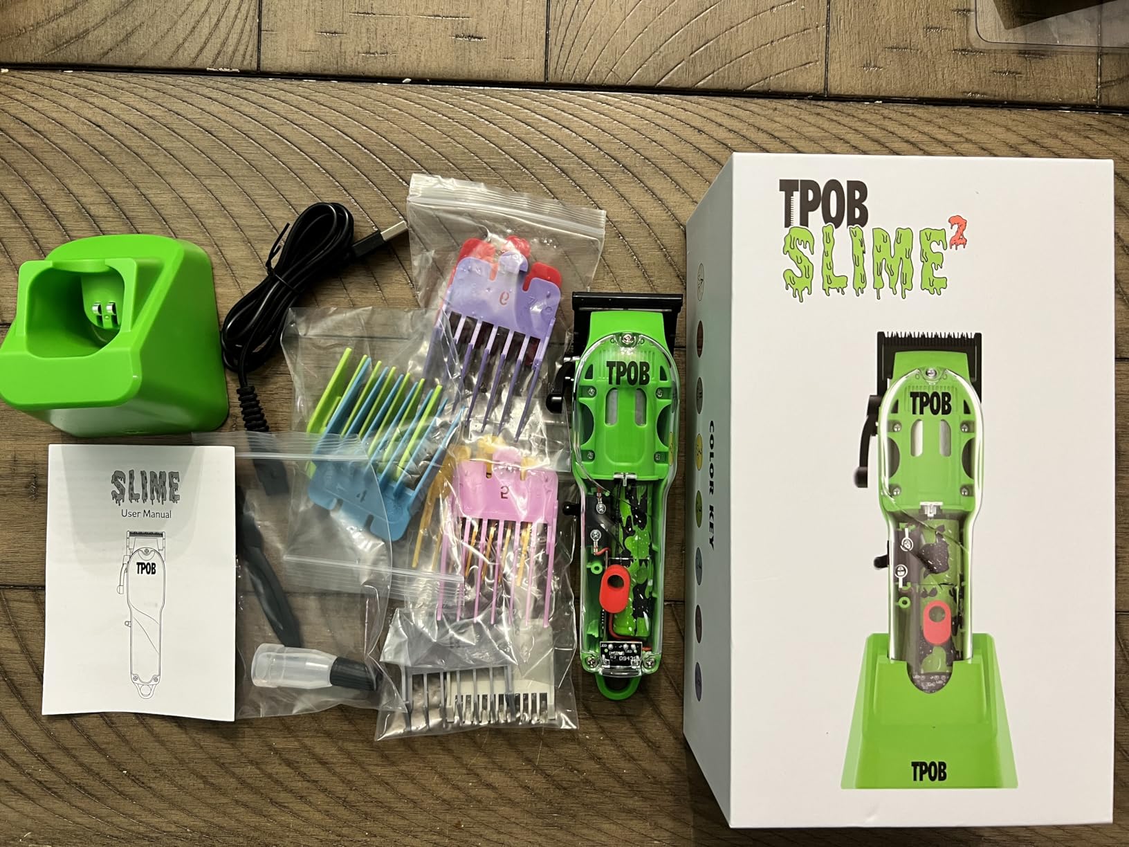 TPOB Slime 2 Barber Hair Clippers for Men 6800 RPM with Matte Green Case and X Fade Blade customer photo 1