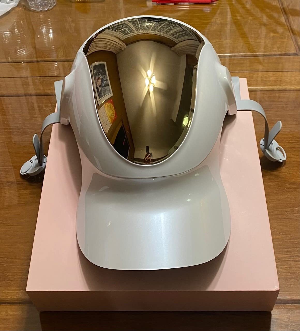 Aphrona Halo Led Face Mask, Led Light Therapy for face, Facial and Neck Skin Care Mask, Blue Light Red Light for Acne treatment Wrinkle Reduce, 807 led chips customer photo 2