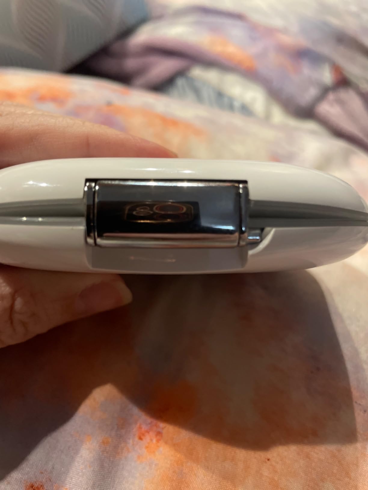Mocado Compact LED Magnifying Travel Makeup-Mirror - 4 inches 1X/10X Magnification Small Hand Pocket Dimmable Double Sided USB Rechargeable Touch Screen, Portable Tabletop Cosmetic (White) customer photo 1