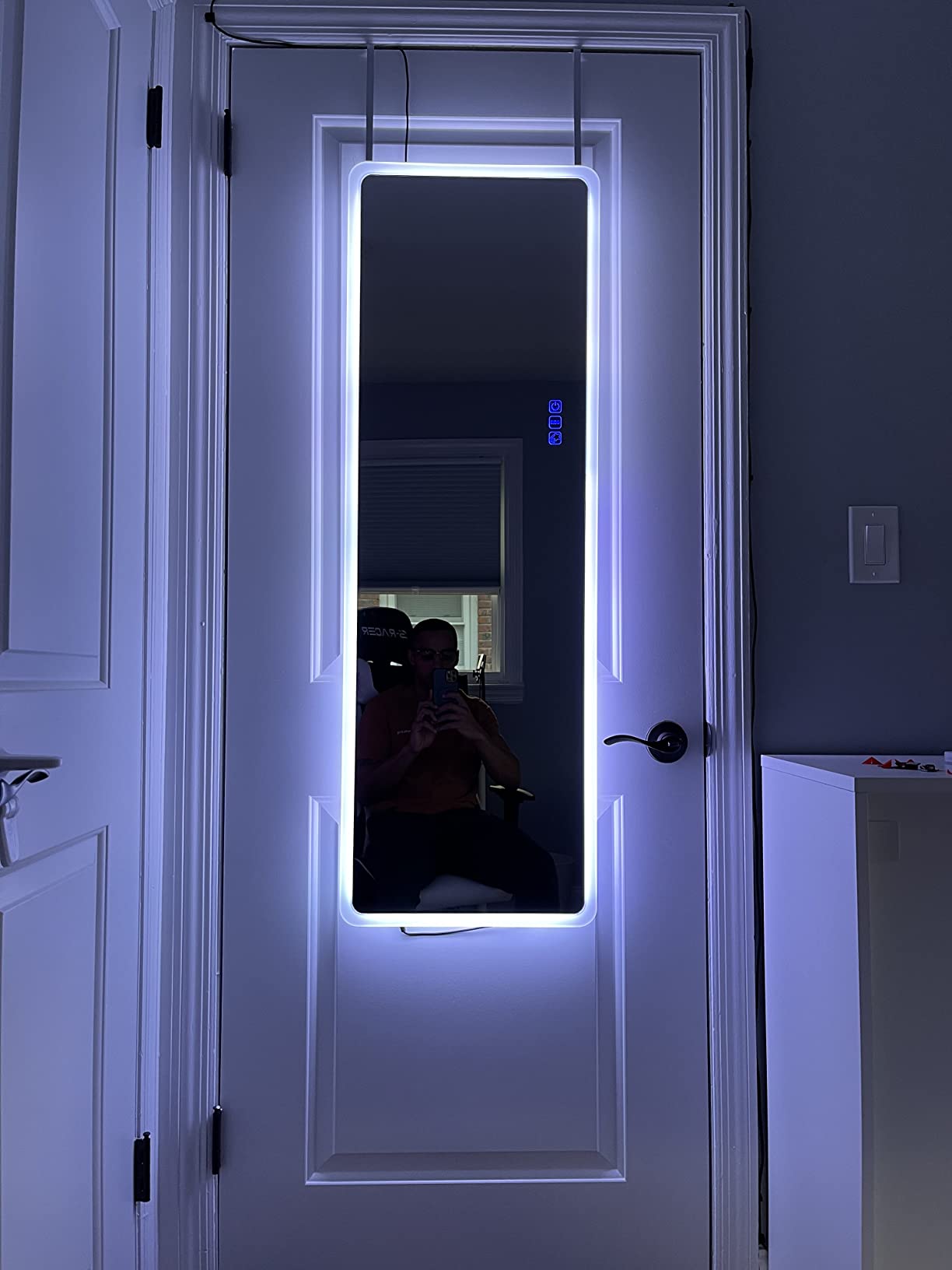 LVSOMT RGB Full Length Mirror with Lights, 63