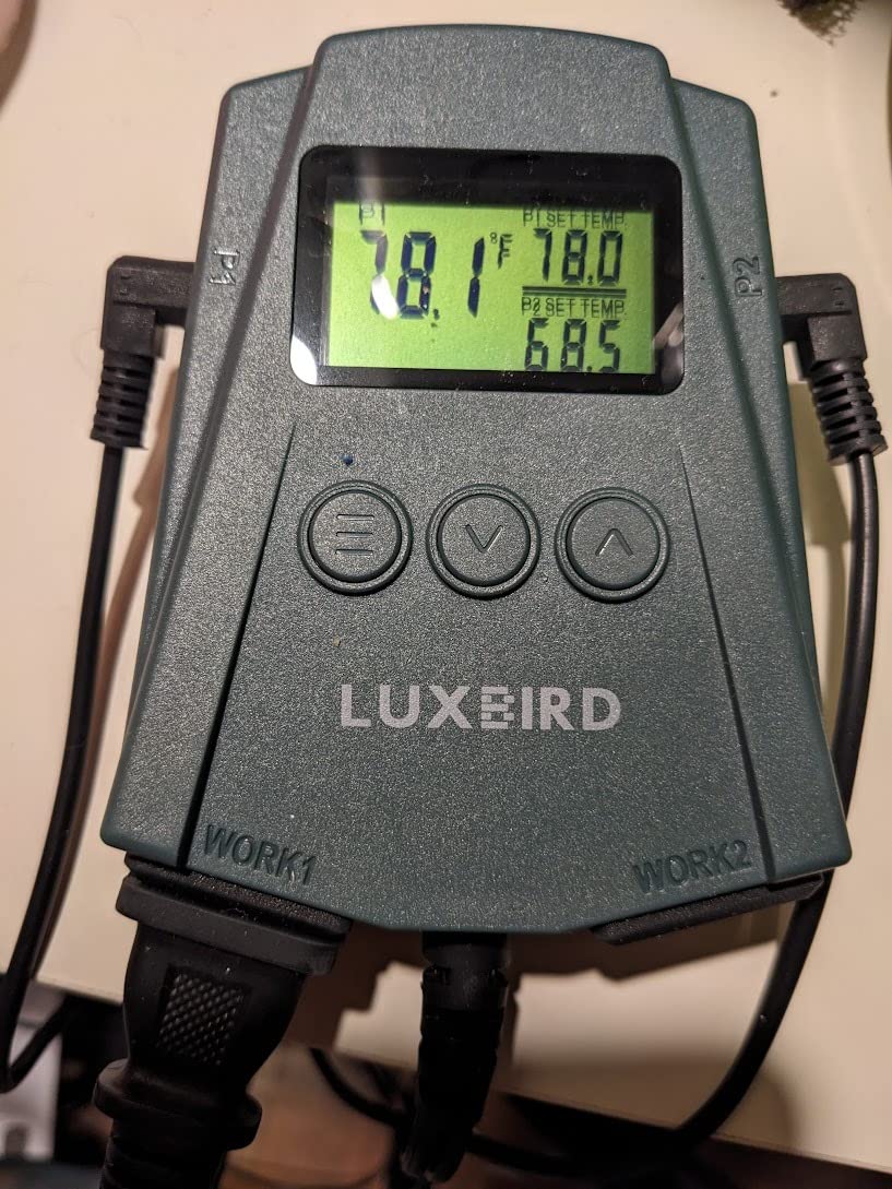 LUXBIRD Digital Temperature Controller LB-2SC, Thermostat Outlet for Reptile Terrarium Greenhouse Grow Tent, 2-Year Warranty, 2-Year Warranty (Green) customer photo 2