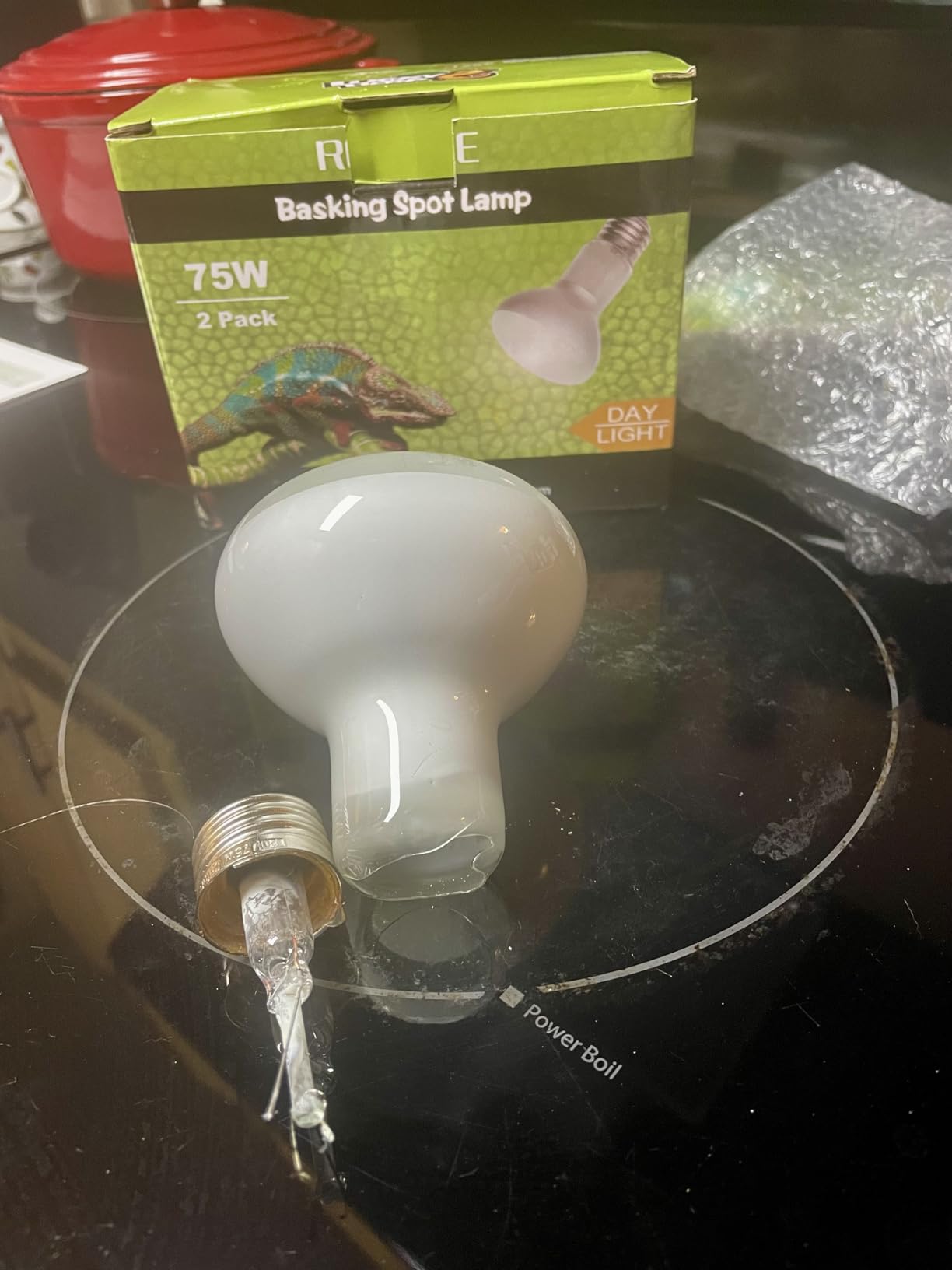 LUCKY HERP Reptile Heat Lamp Bulbs 75W, UVA Daylight Basking Bulbs 2 Pack customer photo 1