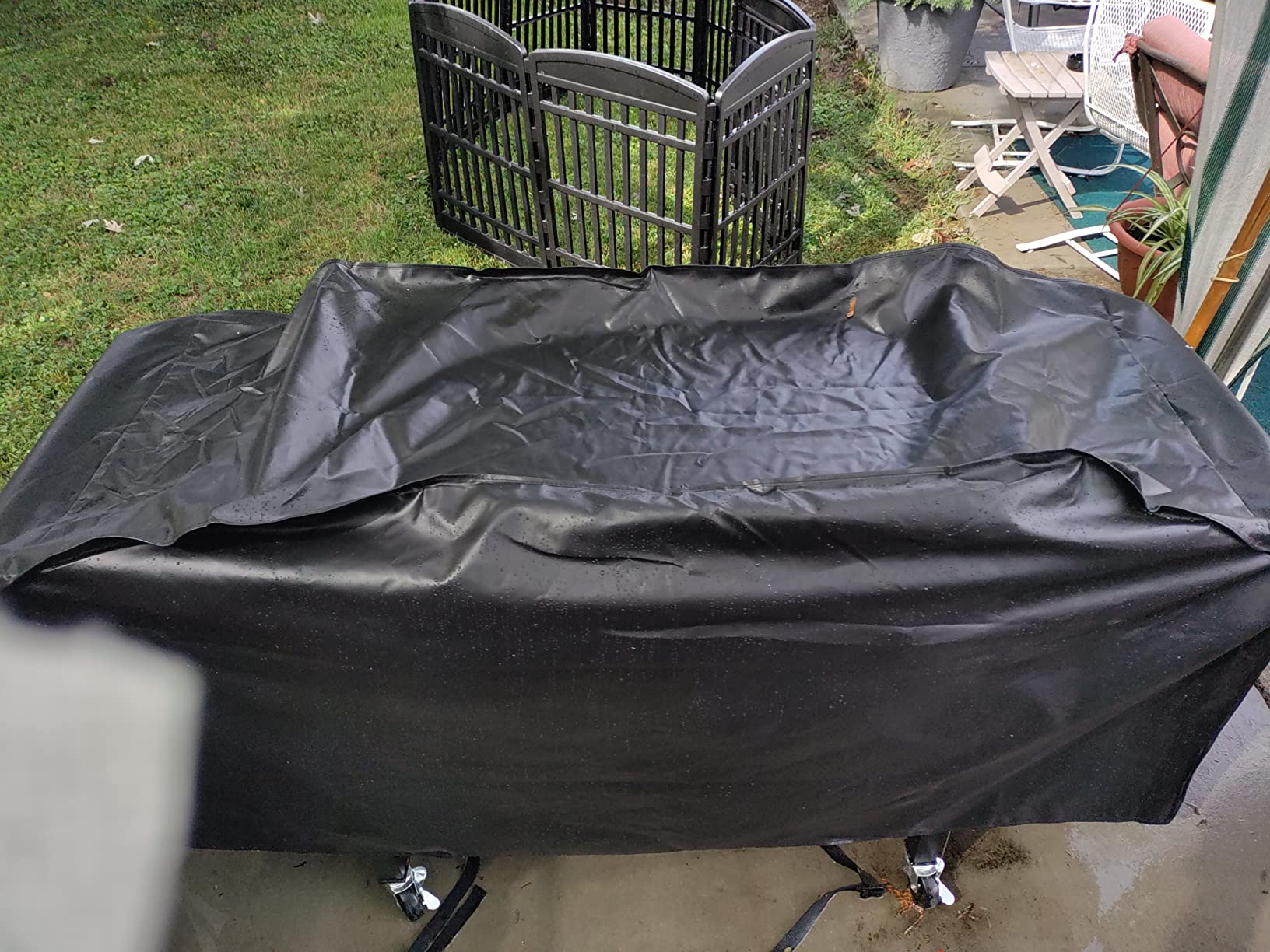 SHINESTAR Griddle Cover for Blackstone 36 Inch Griddle Without Hood, Heavy Duty Waterproof Flat Top Gas Grill Cover with Click-Close Straps, UV-Resistant BBQ Cover for More 4-Burner Griddle customer photo 2