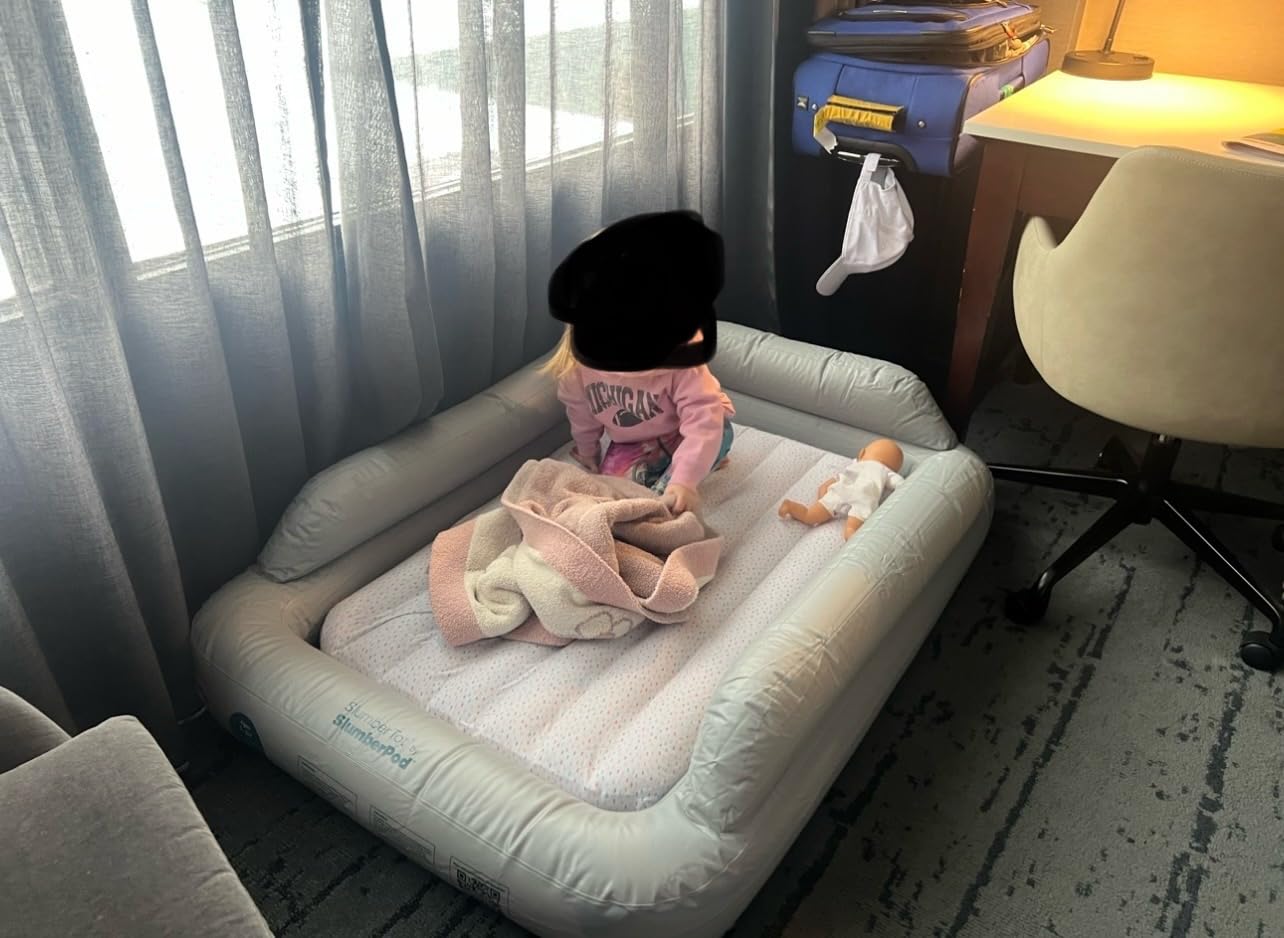 SlumberPod SlumberTot Inflatable Toddler Travel Bed with Safety Bumpers customer photo 2