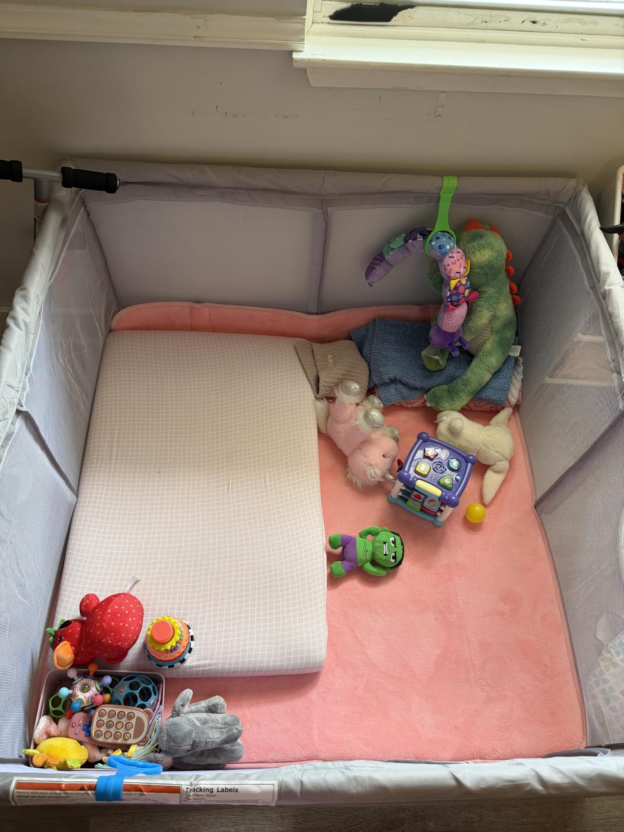 XVISHX Baby Playpen 50 x 50 Inch Play Pen Playards, Playpen for Babies and Toddlers, Baby Playard for Indoor & Outdoor Active Center Game Fence, with Skin-Friendly Fabric and Soft Breathable Mesh Grey customer photo 2