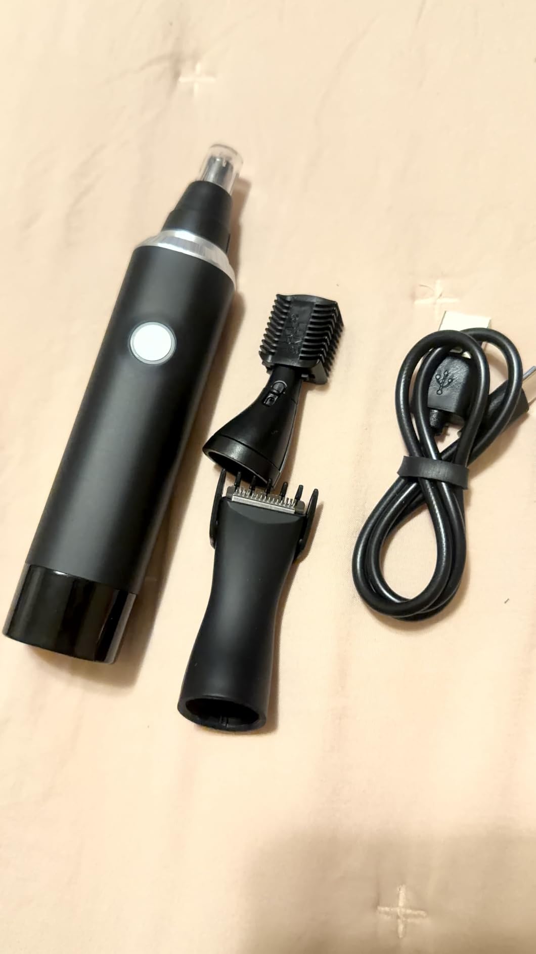 Nose Hair Trimmer for Men, 3-in-1 Professional Painless Rechargeable Eyebrow & Facial Hair Trimmer for Men Women, Multifunctional Trimmer with Powerful Motor and Dual-Edge Blades, IPX7 Waterproof customer photo 1