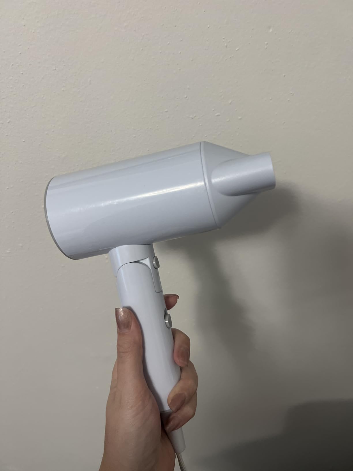 1600W Small Foldable Travel Hair Dryer, White customer photo 2