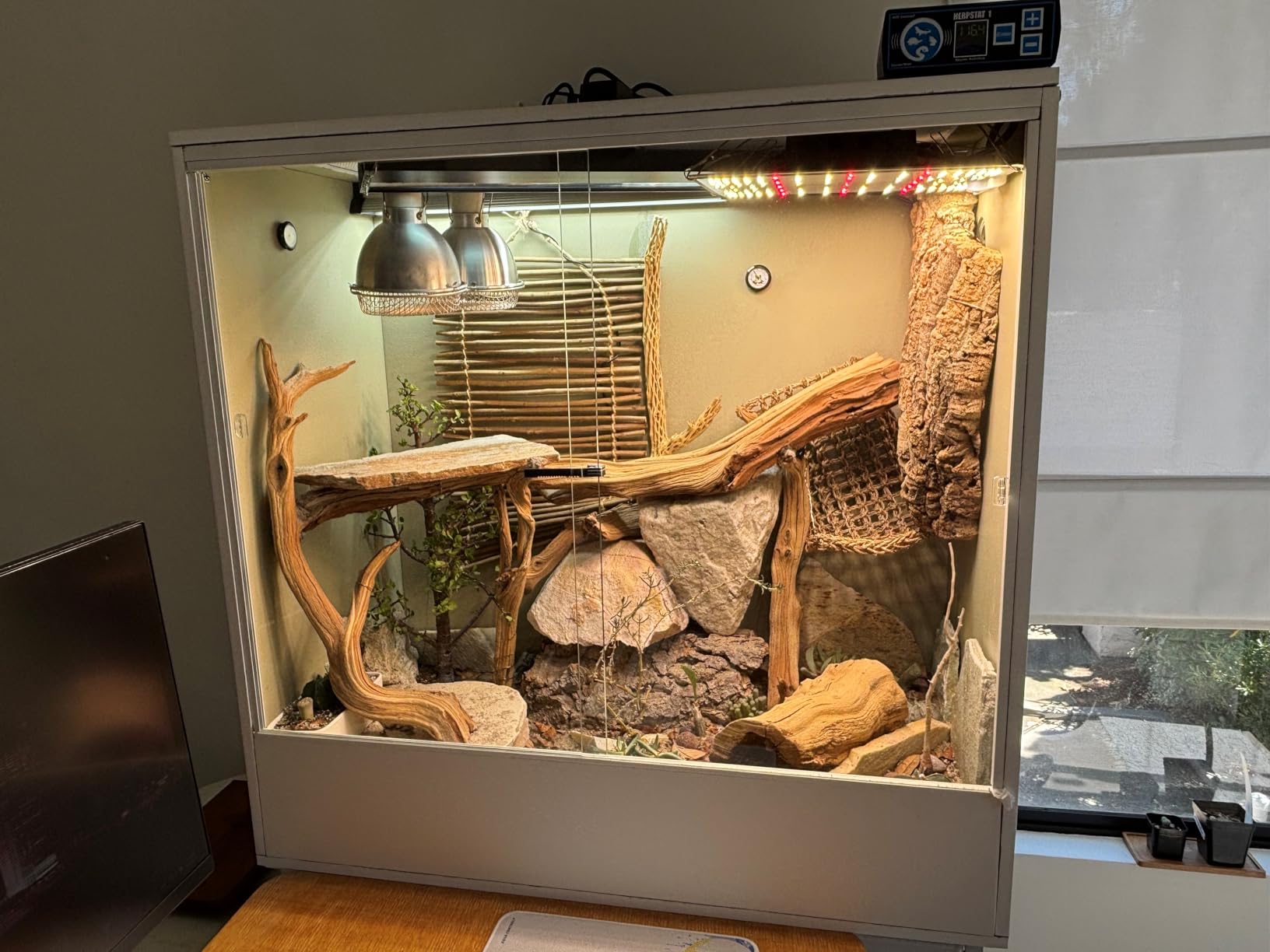 REPTI ZOO 67 Gallon PVC Tall Reptile Tank, 24 x18x36 inch Large Reptile Terrarium for Gecko Lizard Chameleon Frog Snake, Enclosure Habitat with Sliding Door & Top Screen Ventilation customer photo 2