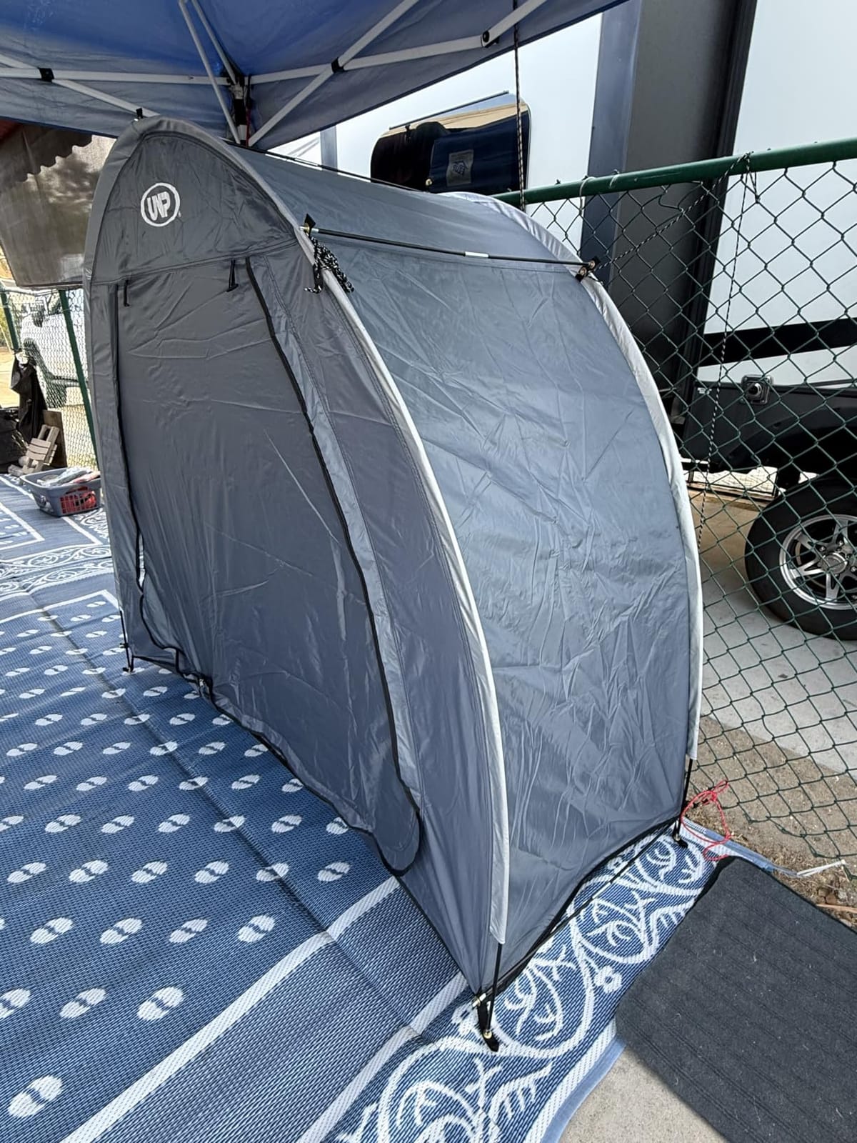 UNP Bike Storage Shed Tent, Waterproof Bike Storage Tent for 1/2/3/4 Bikes customer photo 1