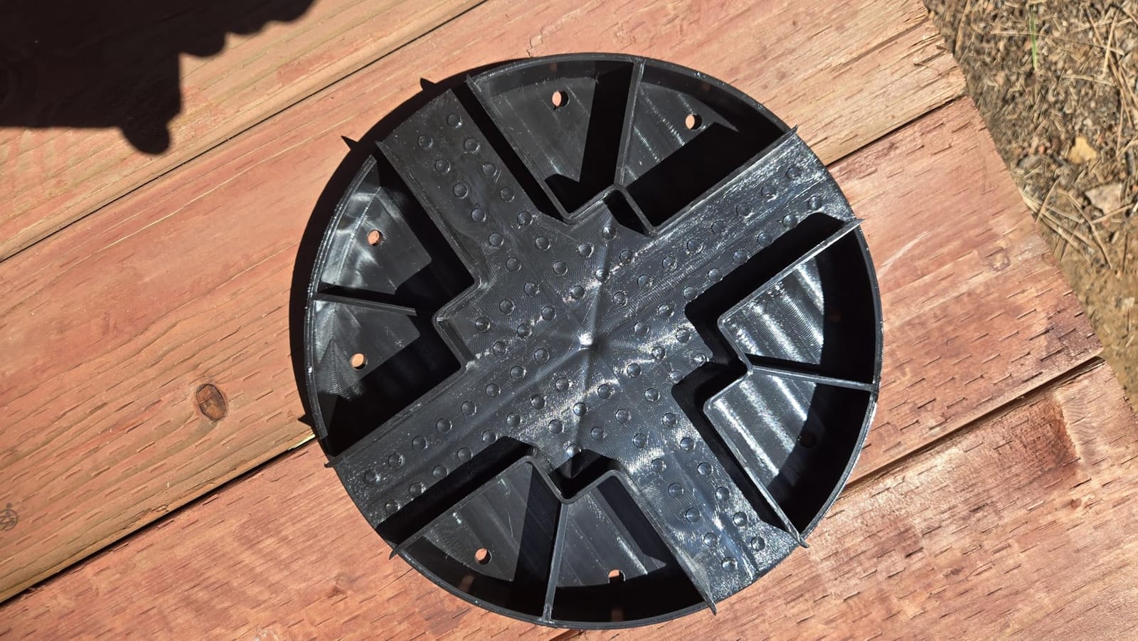 USA Made Original Round Foundation Block (1-Pack) – Supports 1250 Lbs, Durable Deck Support & Floating Shed Base – 100% Recyclable Pedestal for Pier, Post & Beam Construction customer photo 2