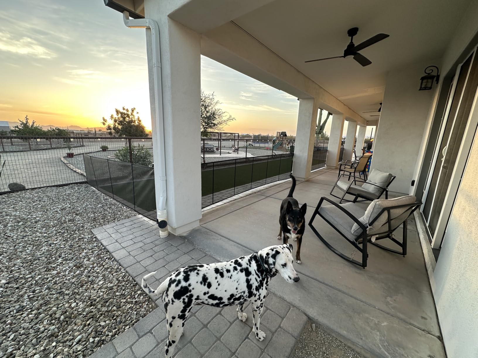 Reinforced Bottom 100 Inch Retractable Baby Gates Extra Wide Baby Gate for Large Openings, 8 ft Super Long Child Gates for Large Openings, Mesh Retractable Dog Gate for Doorways Extra Wide, Black customer photo 2