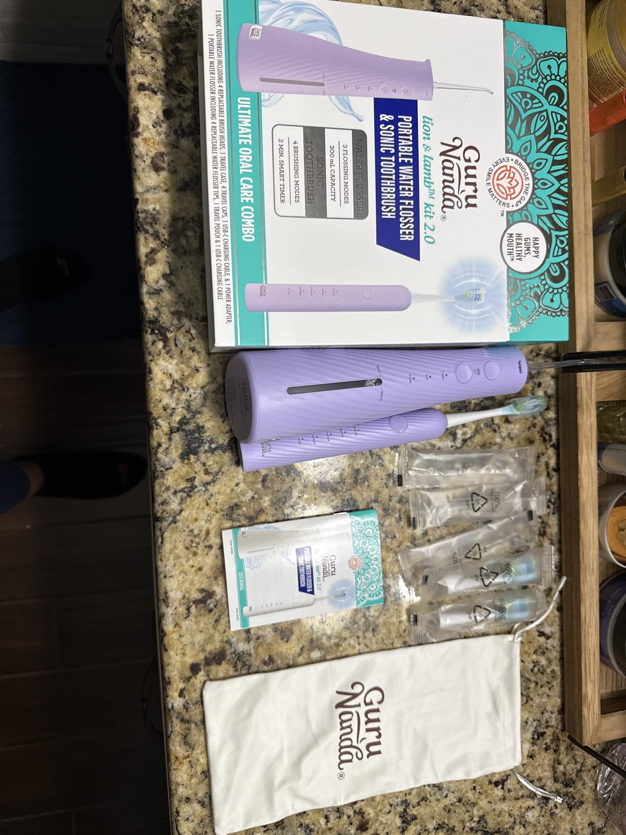 GuruNanda Electric Toothbrush & Water Flosser, 4 Toothbrush Heads, 4 Tips customer photo 2