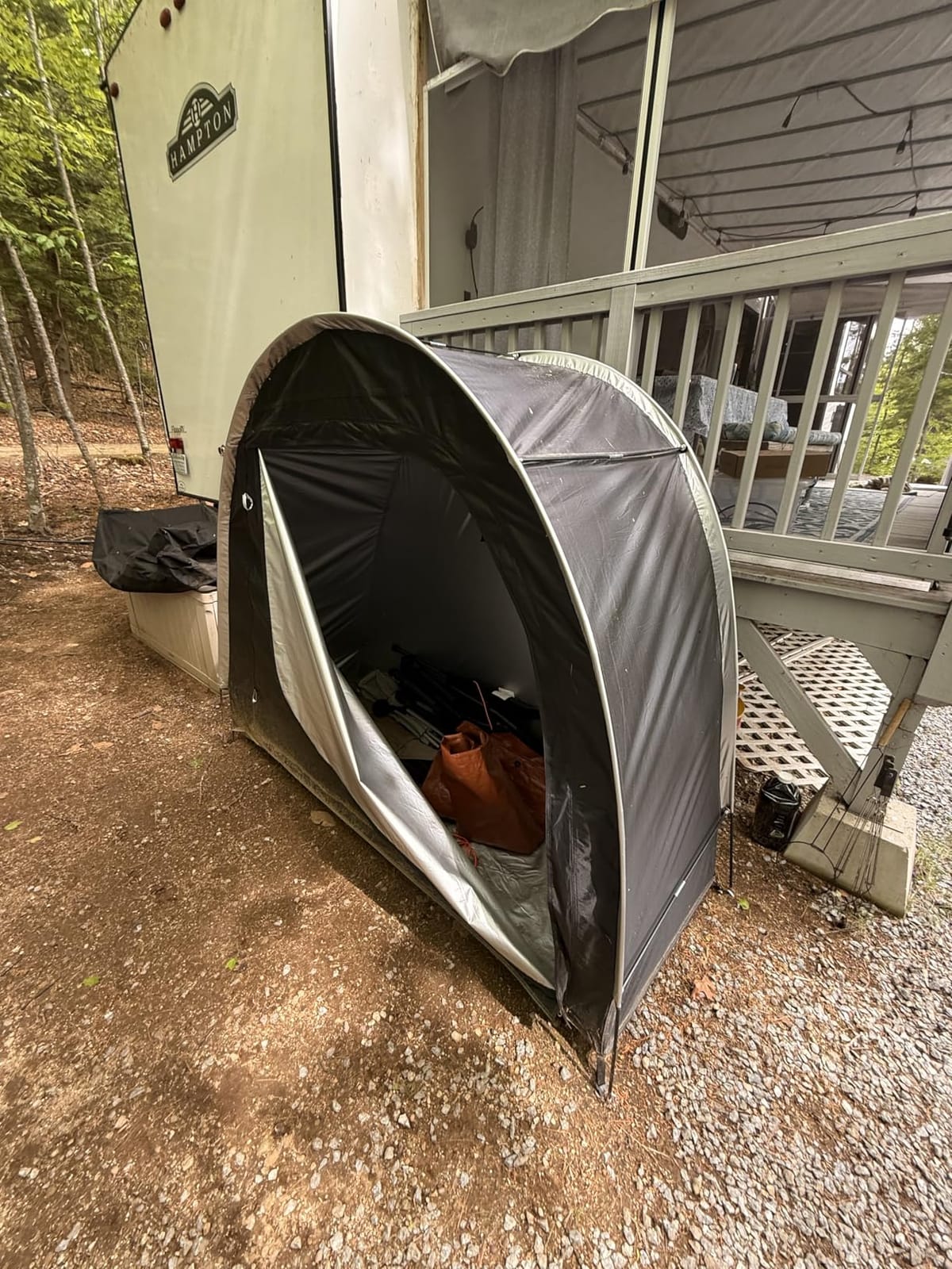 Bike Storage Tent, PU5000 Waterproof Outdoor Shed for 2 Bikes customer photo 1