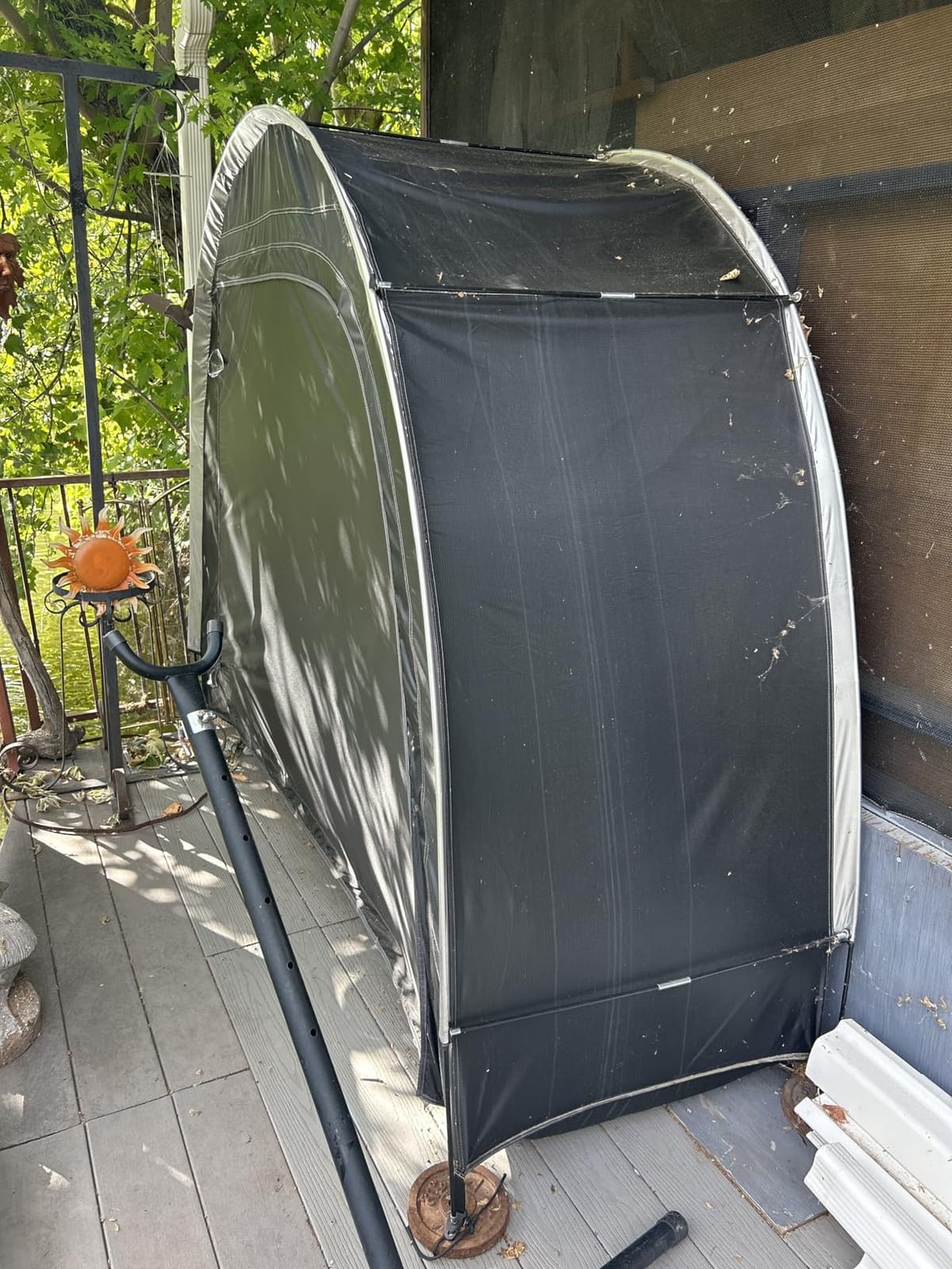 Bike Storage Tent, PU5000 Waterproof Outdoor Shed for 2 Bikes customer photo 2