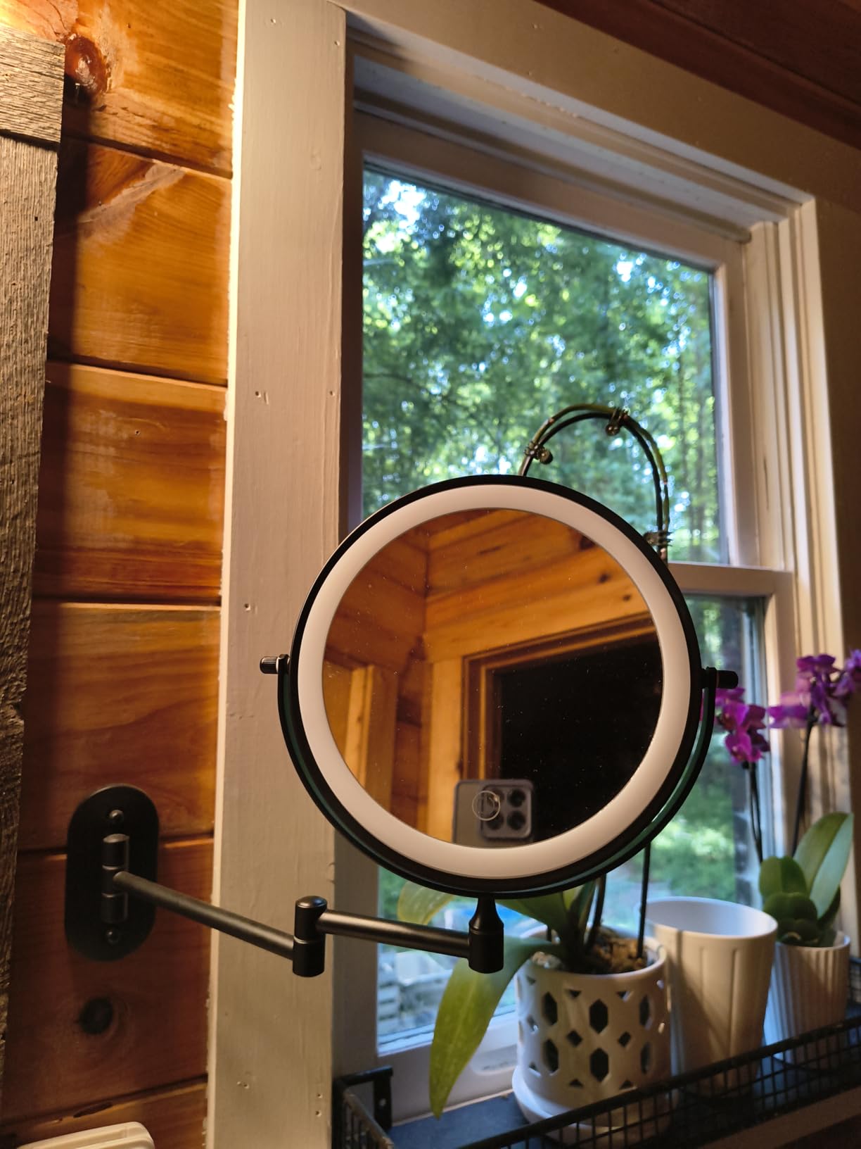 VFD 8'' 30X/1X Wall Mounted Lighted Magnifying Makeup Mirror with Lights customer photo 1
