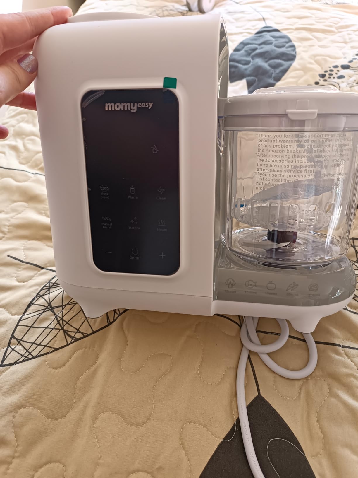 MOMYEASY Baby Food Maker, Baby Food Processor with Steam & Grinding customer photo 1