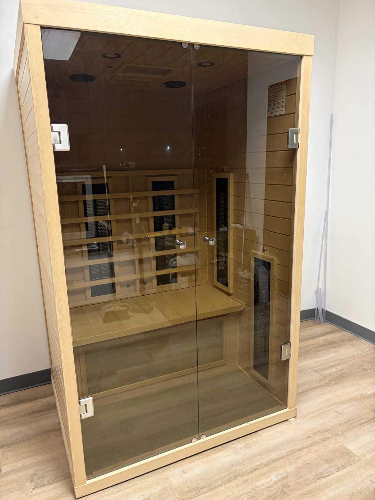 Infrared Saunas 2-3 Person, Ceramic Infrared Corner Sauna for Home customer photo 2
