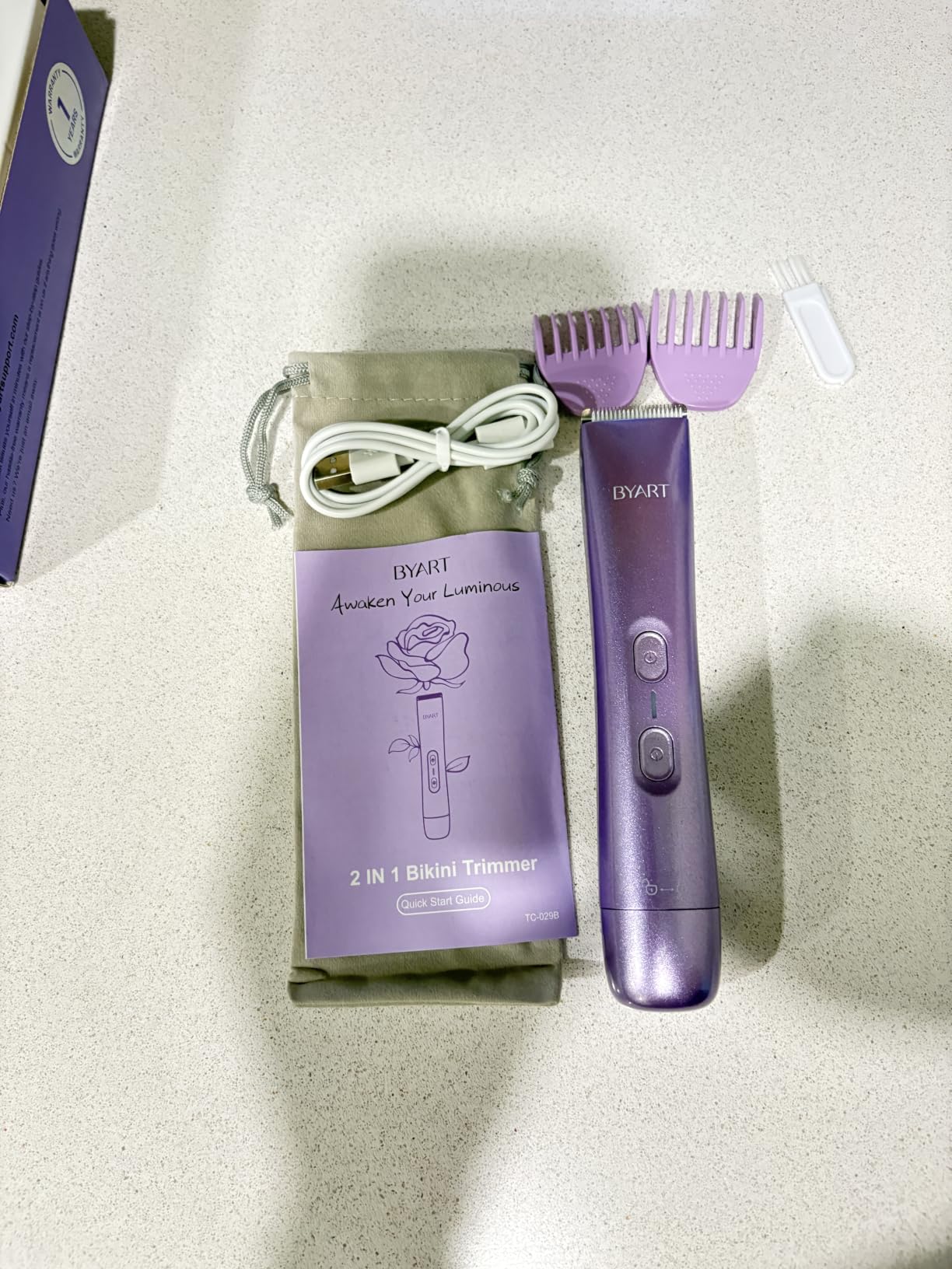 BYART 2-in-1 Dual Head Bikini Trimmer for Women, Pubic Hair Trimmer, Gifts customer photo 1