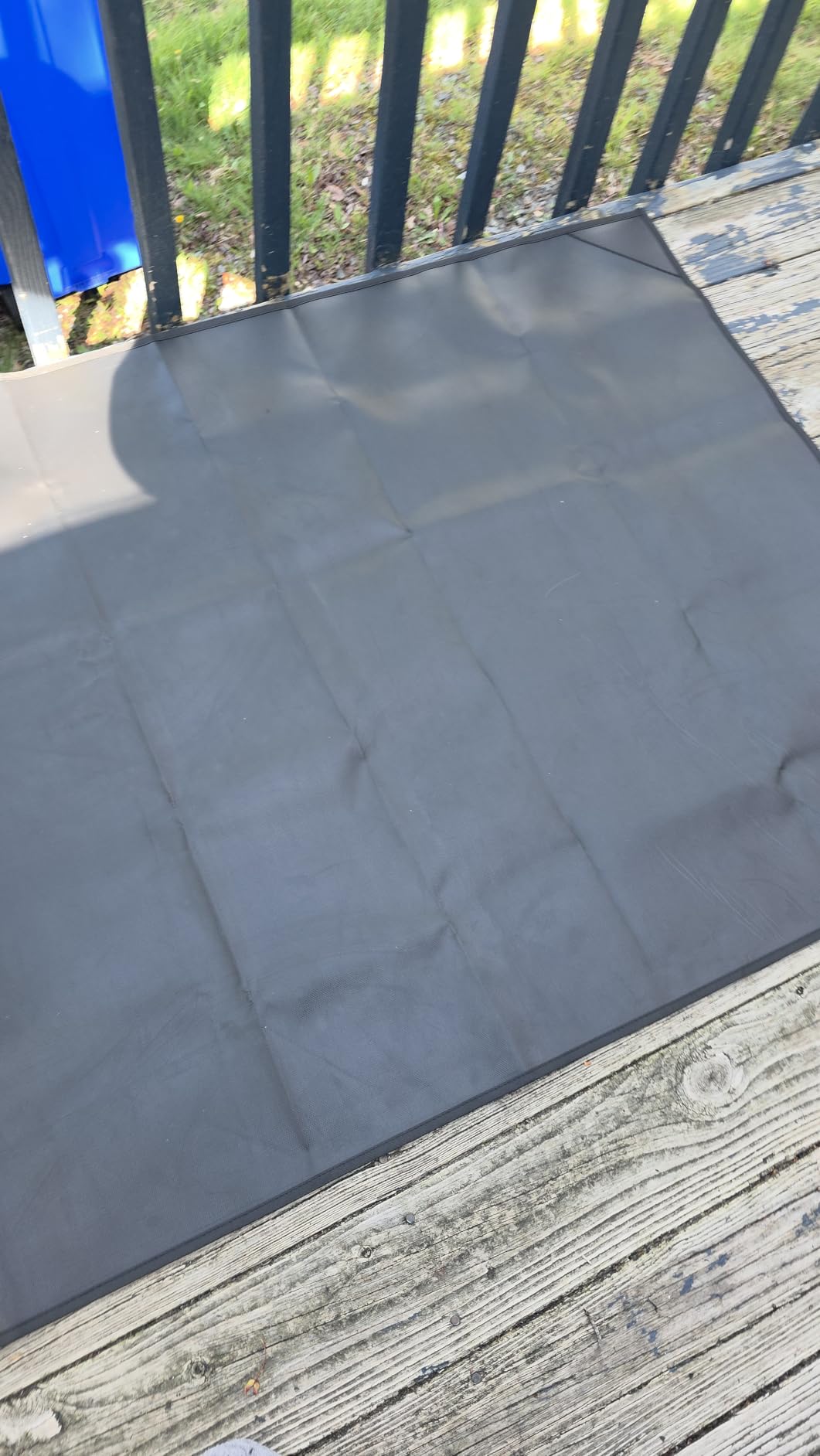 Non-Curl 60x40 inch Under Grill Mats for Outdoor Grill, Indoor Fire Pit Hearth Rugs for Fireplace, Double-Sided Fireproof, Oilproof & Waterproof BBQ Grill Mat, Easy to Clean,for Deck/Patio/Lawn customer photo 1