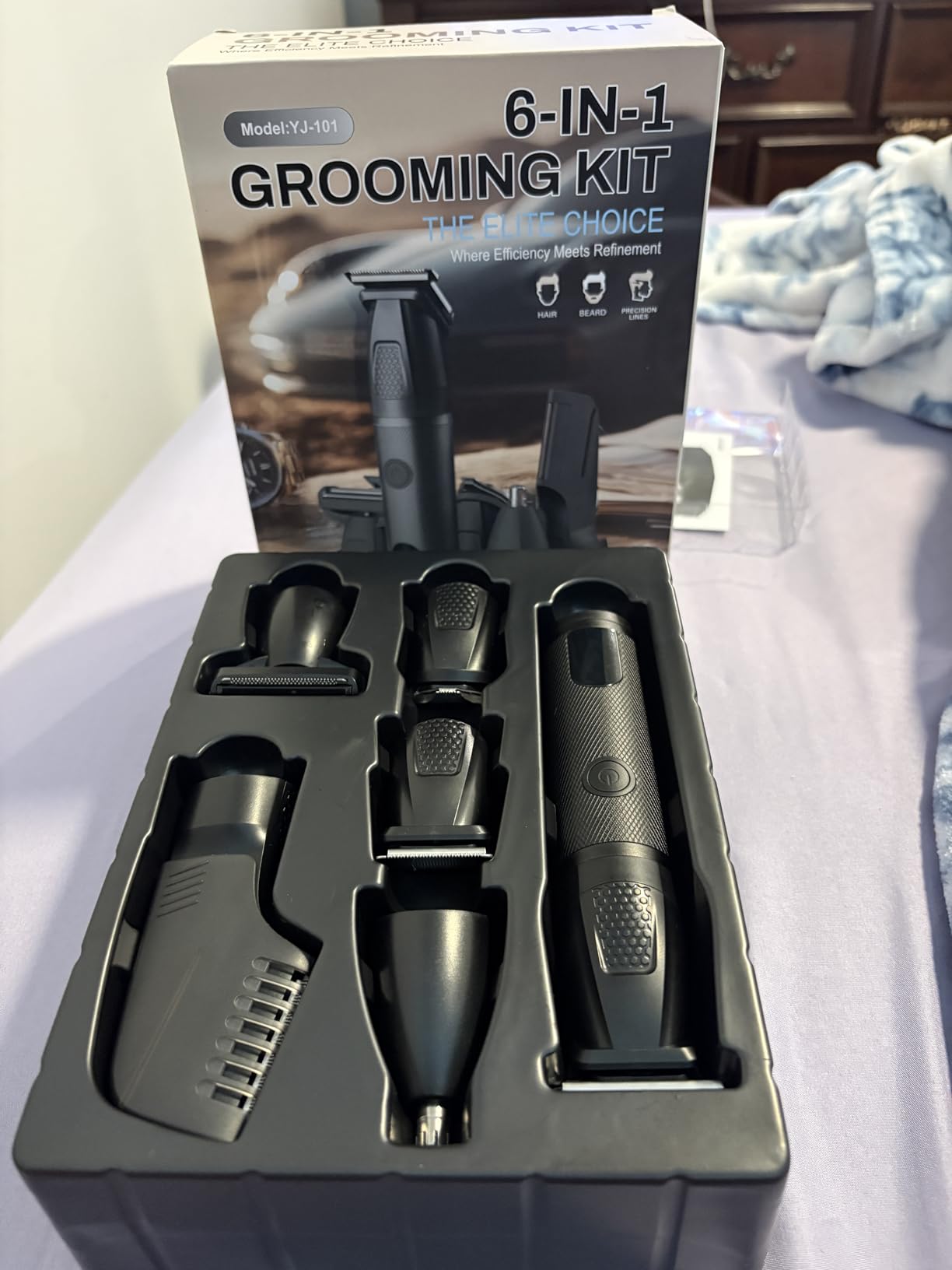 Bomxin Manscape Body & Beard Trimmer for Men,Waterproof,6 in 1 Grooming Kit customer photo 2