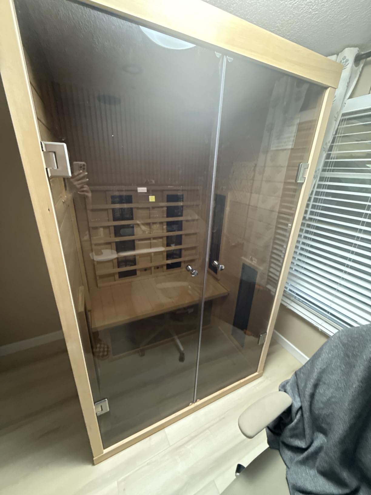 Outdoor Sauna 2 Person Low EMF Ceramic Infrared Saunas for Home customer photo 2