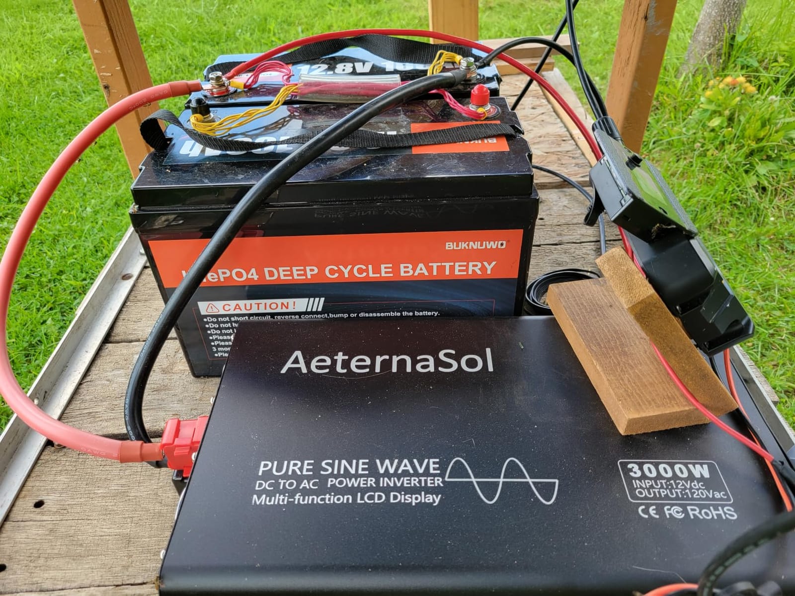 12V 100Ah LiFePO4 Lithium Battery with Bluetooth,15000+ Cycles Lithium Battery for Trolling Motor, Off-Grid,Boat,RV, Marine, Solar (12.8V 100Ah-Bluetooth) customer photo 1