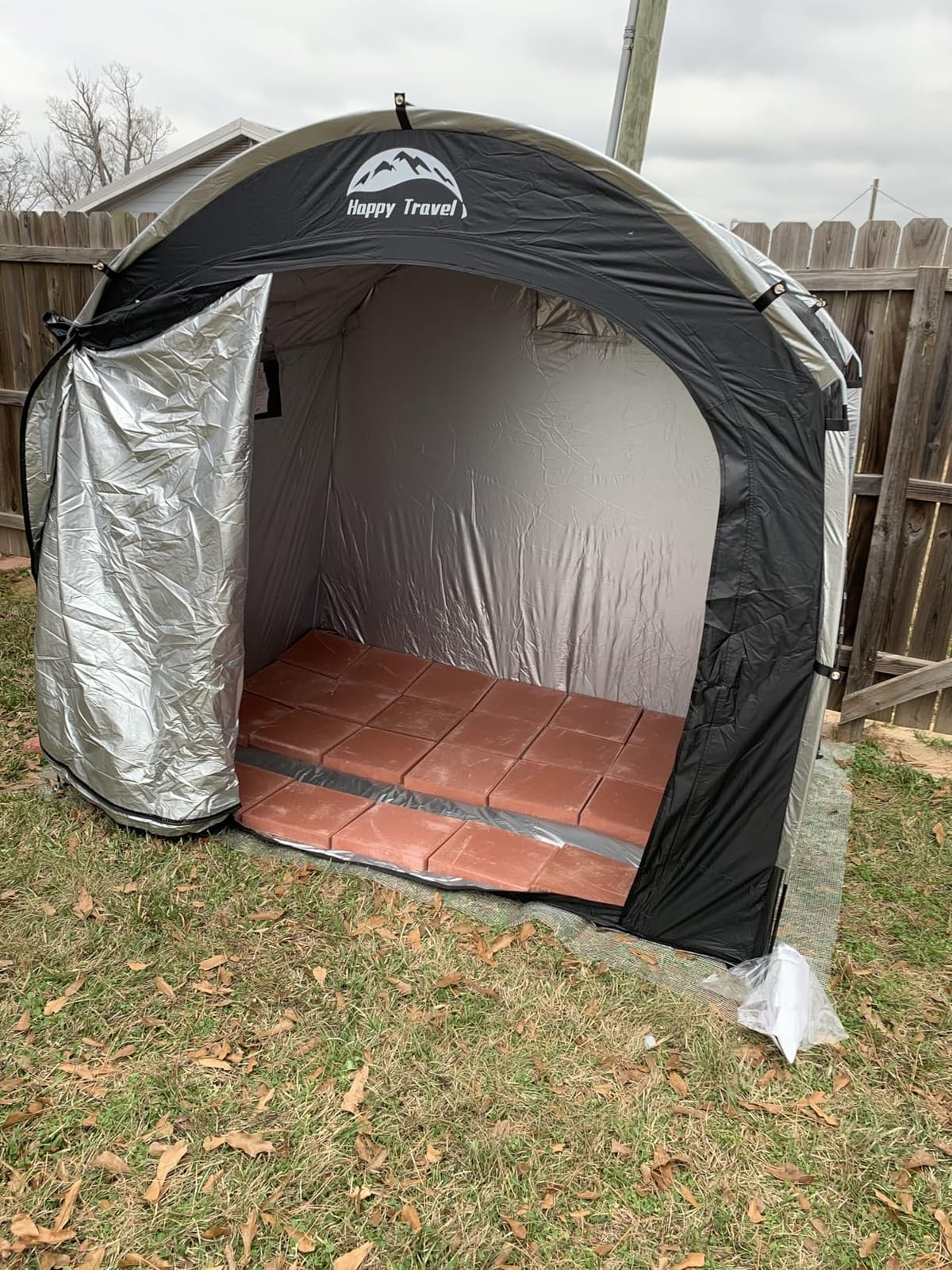 Happy Travel Bike Storage Shed Tent, Outdoor Portable Bicycle Storage Sheds customer photo 1