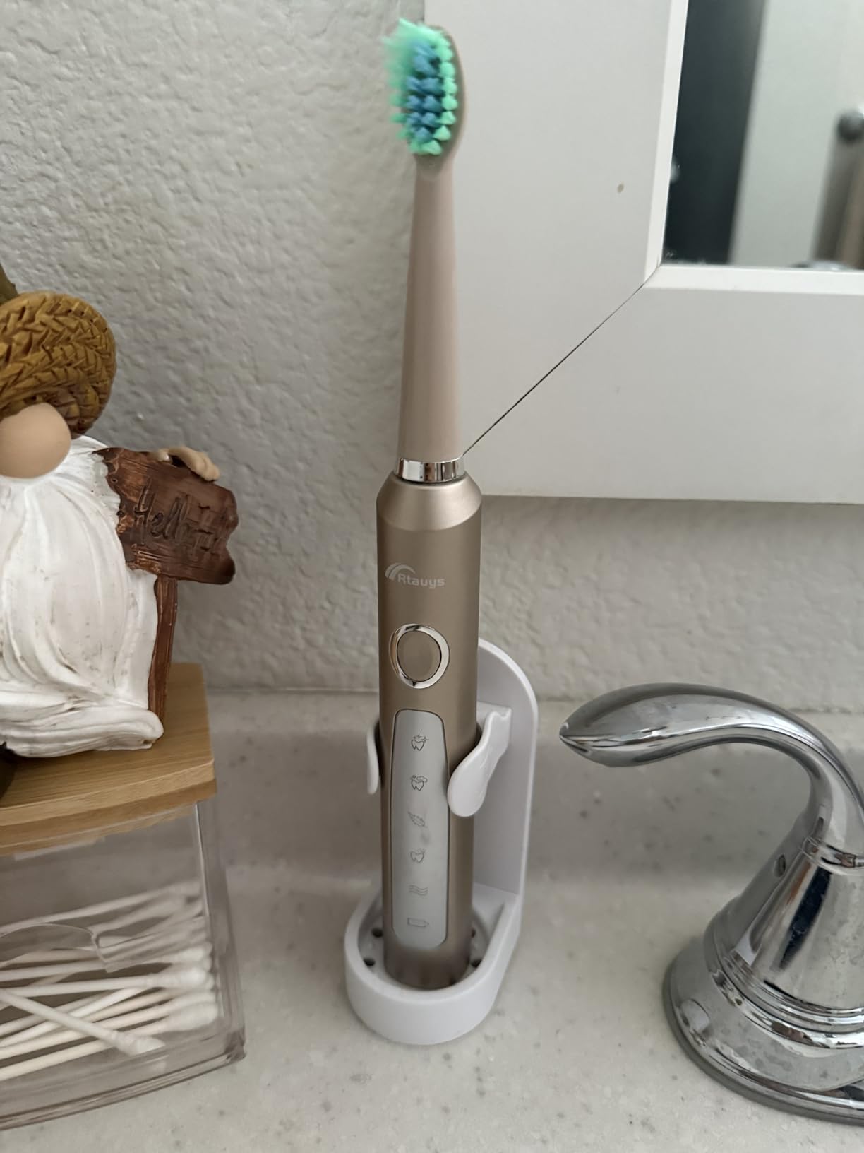 Rtauys M5 Electric Toothbrush for Adults - Sonic Electric Toothbrush for Kids and Adults with 8 Brush Heads & Travel Case, 120 Days Battery Life - Purple customer photo 2