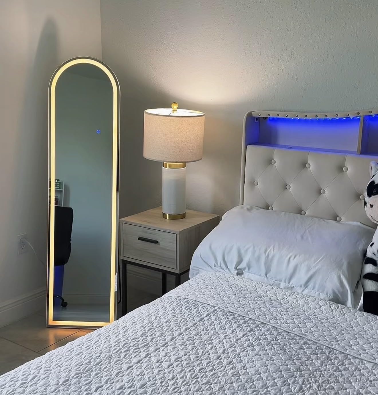 DUMOS Arched LED Mirror Full Length Standing, 16