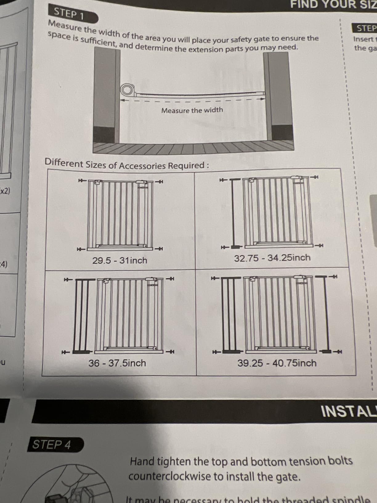 InnoTruth 27-36.6 in Wide Baby Gate for Stairs and Doorways, White customer photo 2