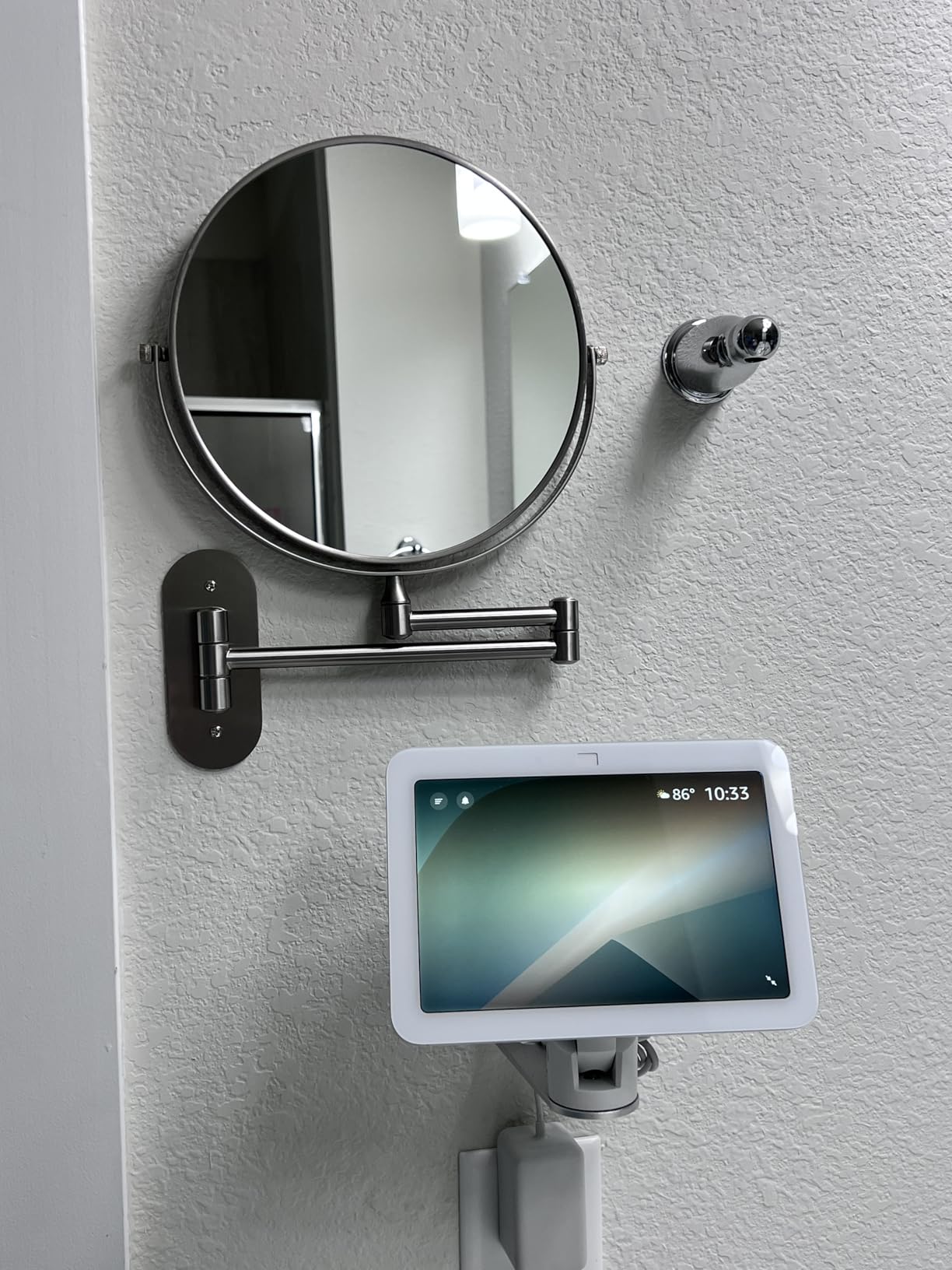 1X/30X Wall Mounted Makeup Mirror, 8 Inch Double-Sided Magnifying Mirror customer photo 2