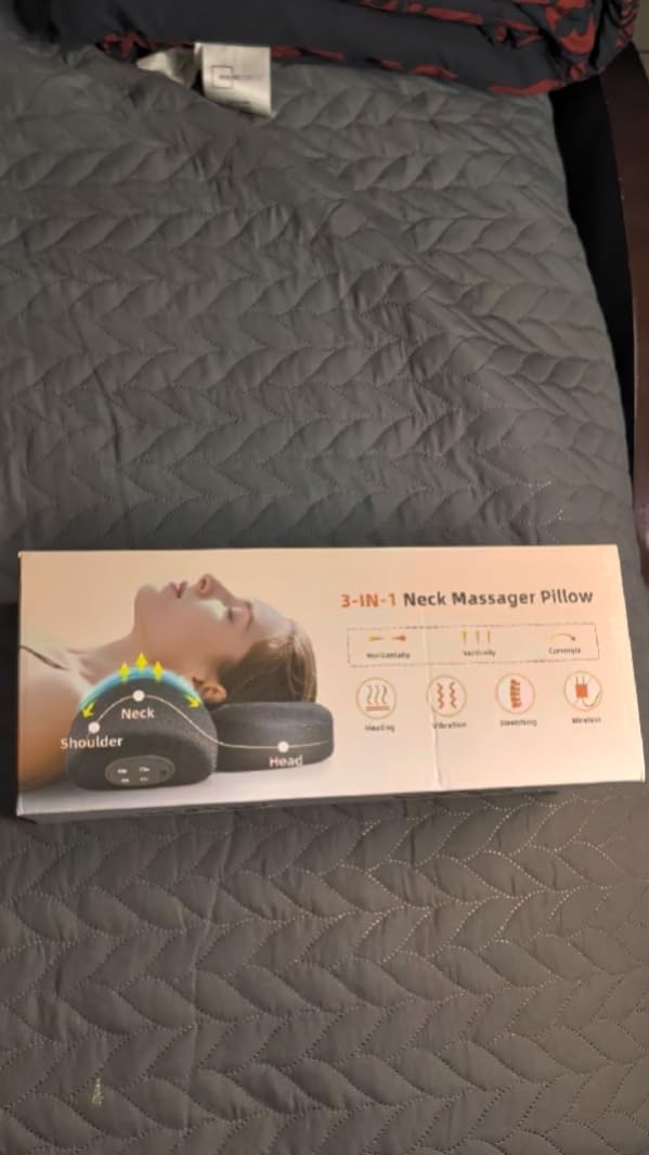 3 in-1 Cordless Neck Massager Pillow with Heat, Vibration, Remote Control customer photo 2