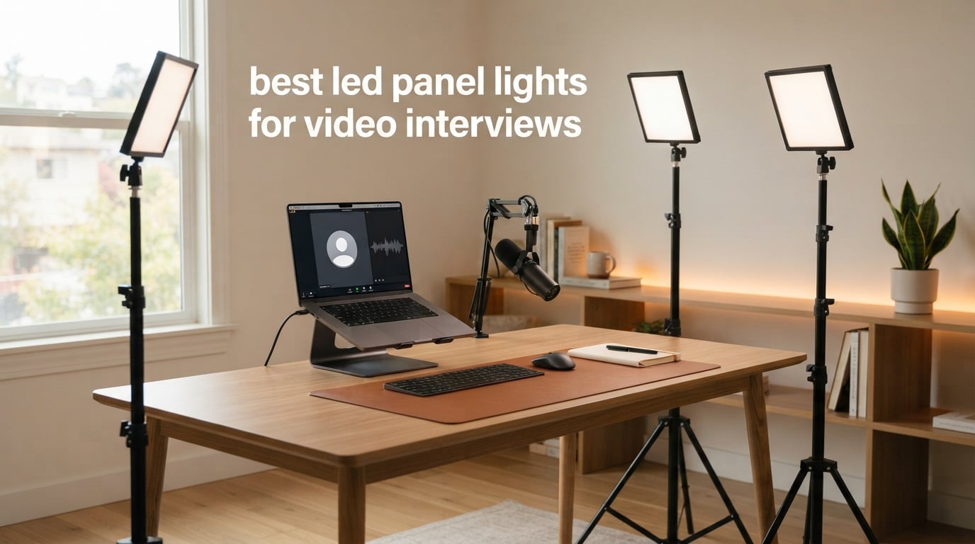 best led panel lights for video interviews