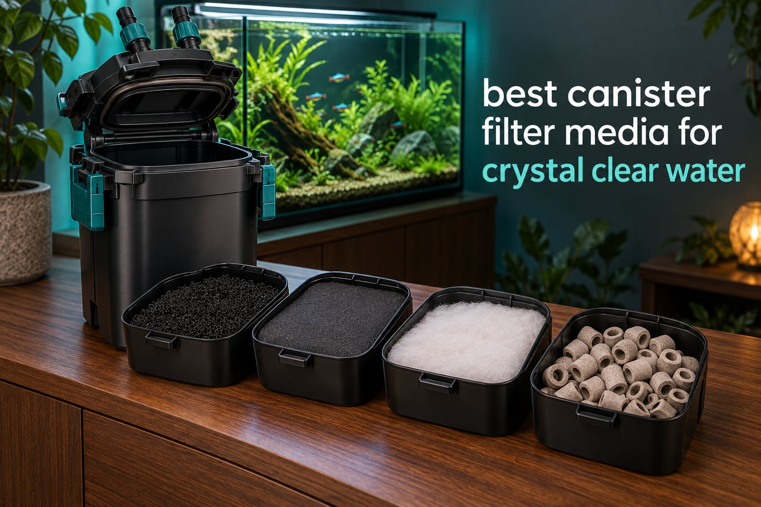 best canister filter media for crystal clear water