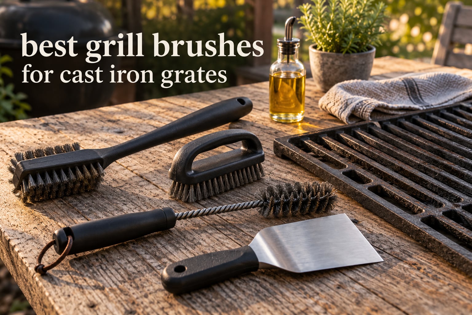 best grill brushes for cast iron grates