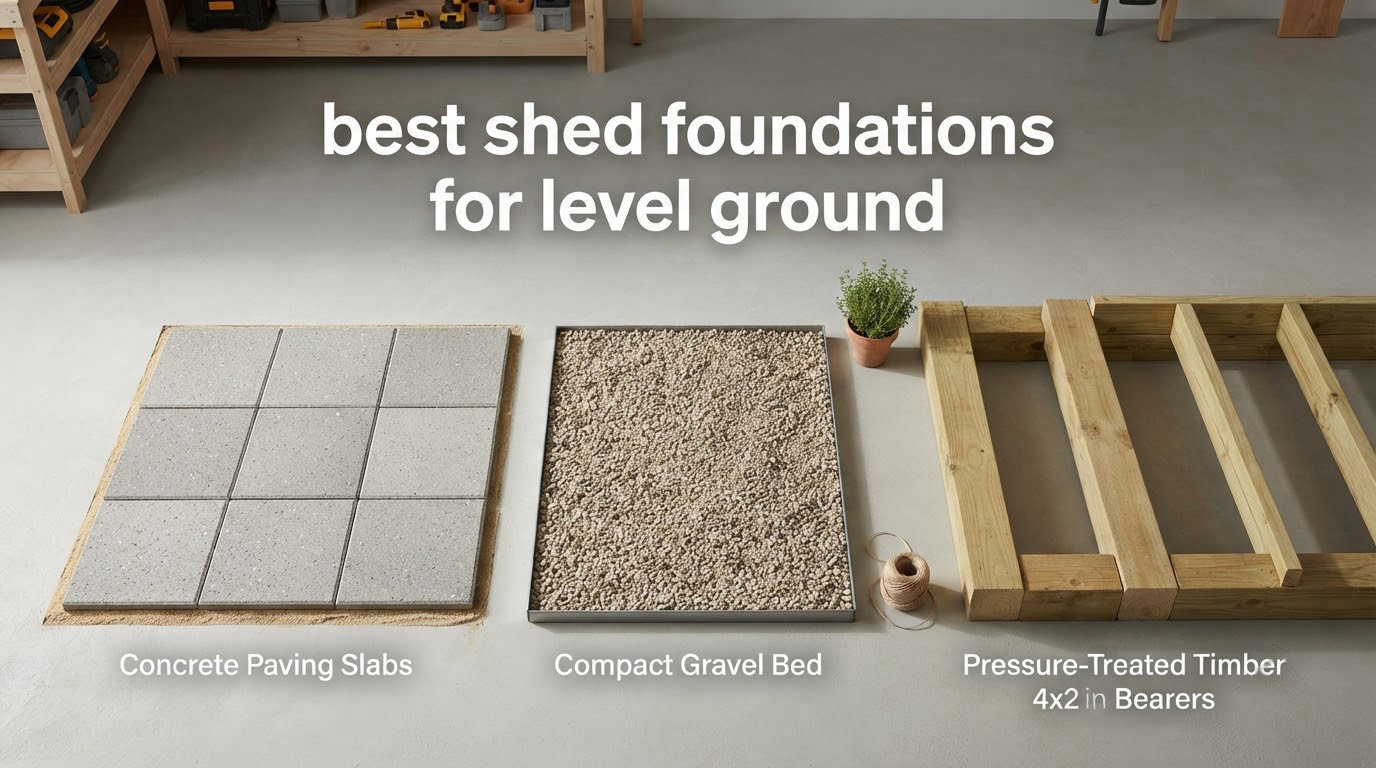 best shed foundations for level ground